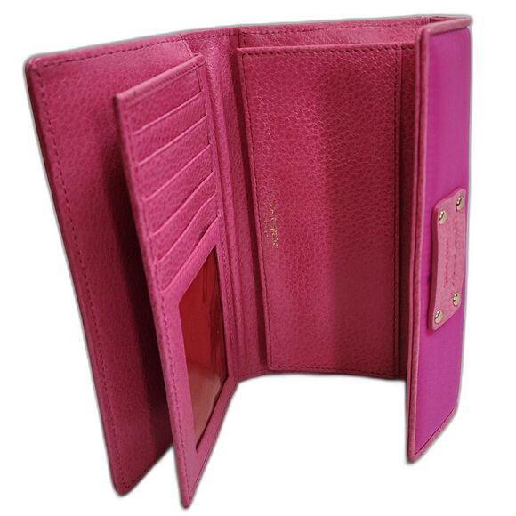 Kate Spade New York maria fuchsia Leather Fabric wallet and Box - Picture 4 of 13